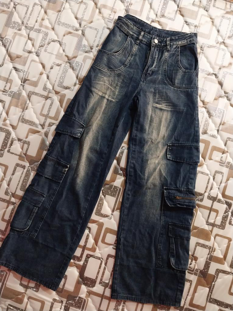 Pantalón cargo denim vintage unisex