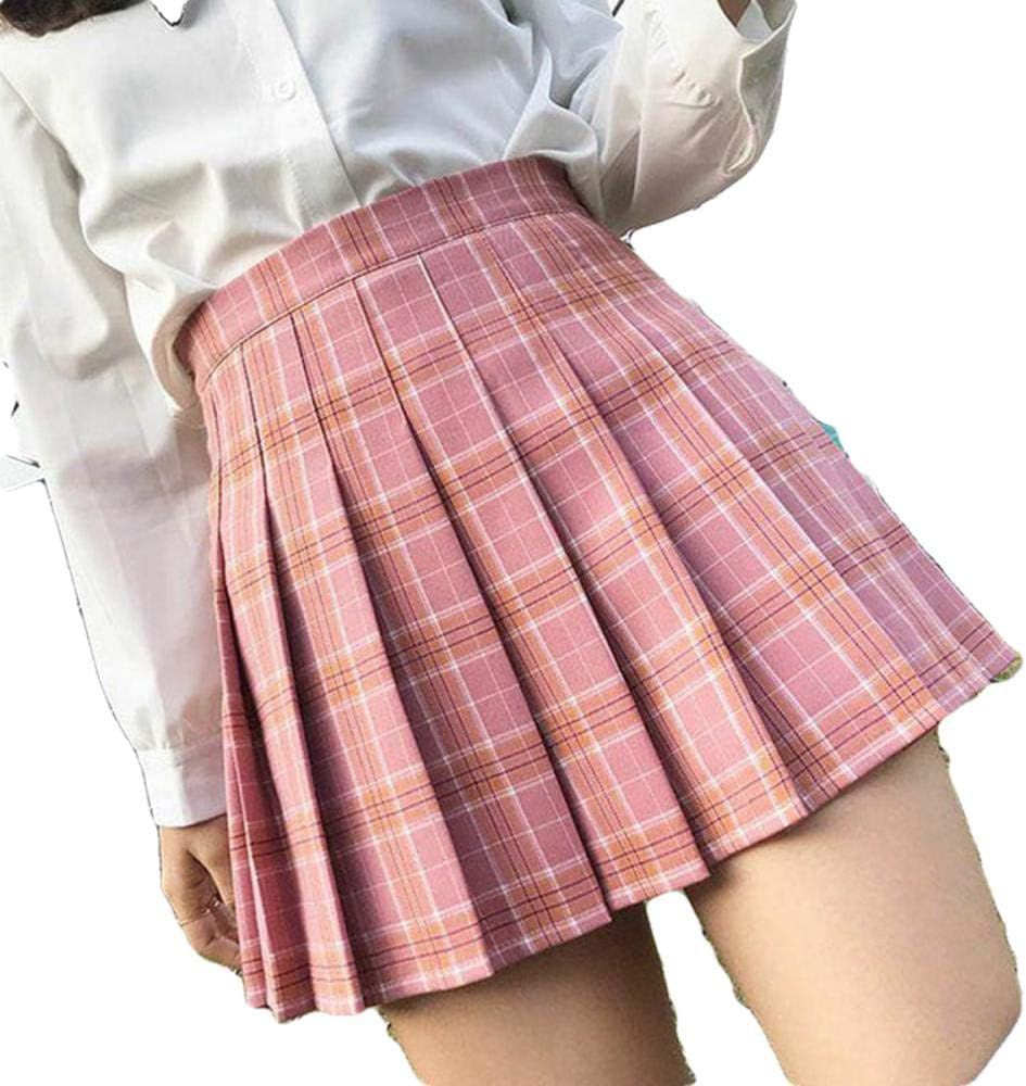 Falda corta plisada a cuadros rosa – Estilo colegiala renovado