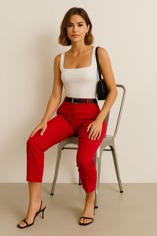 Pantalón rojo de vestir