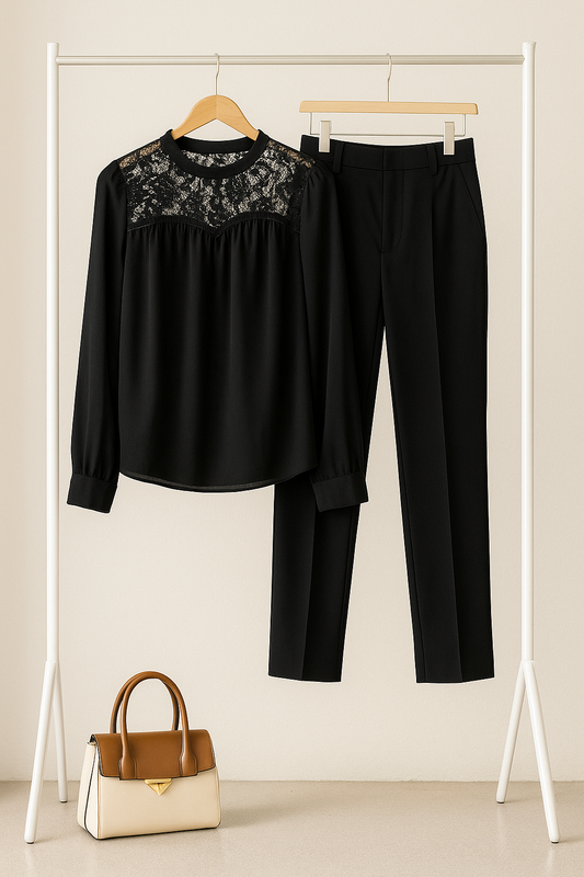 Blusa con encaje