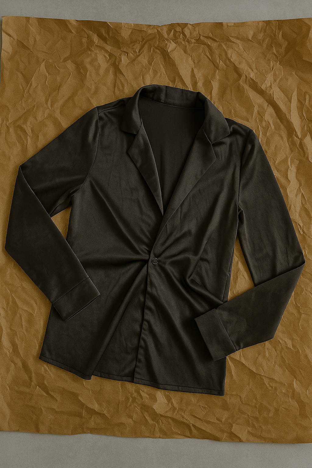 Blusa satinada negra