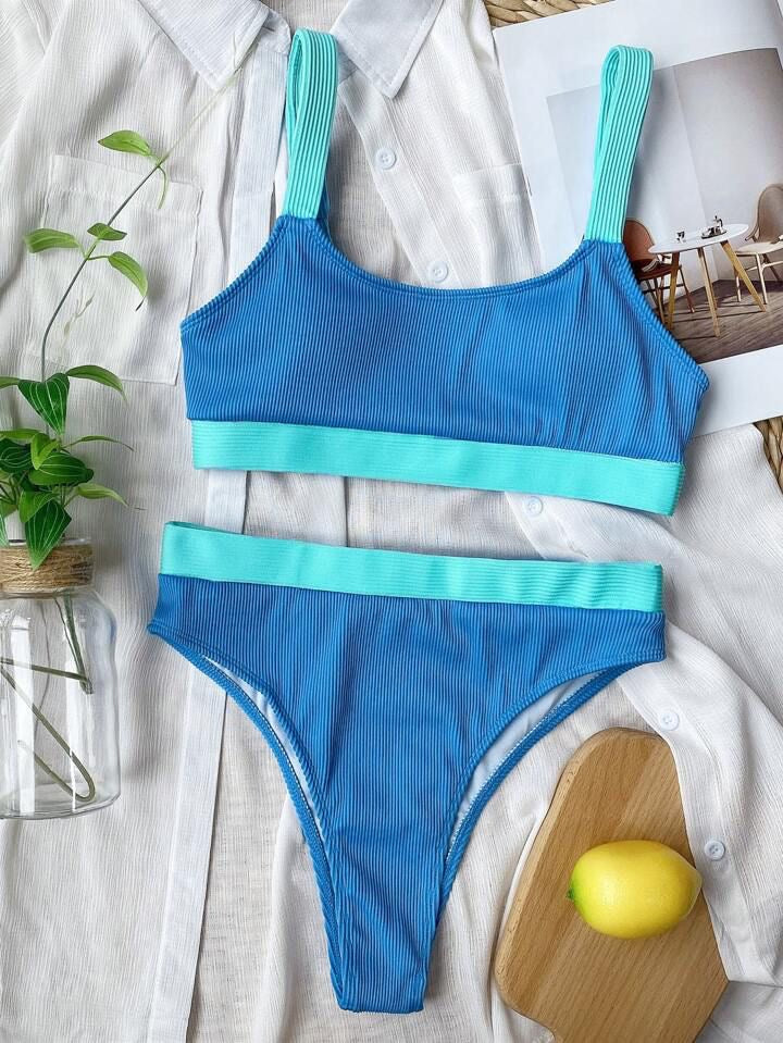 BIKINI azul de dos piezas