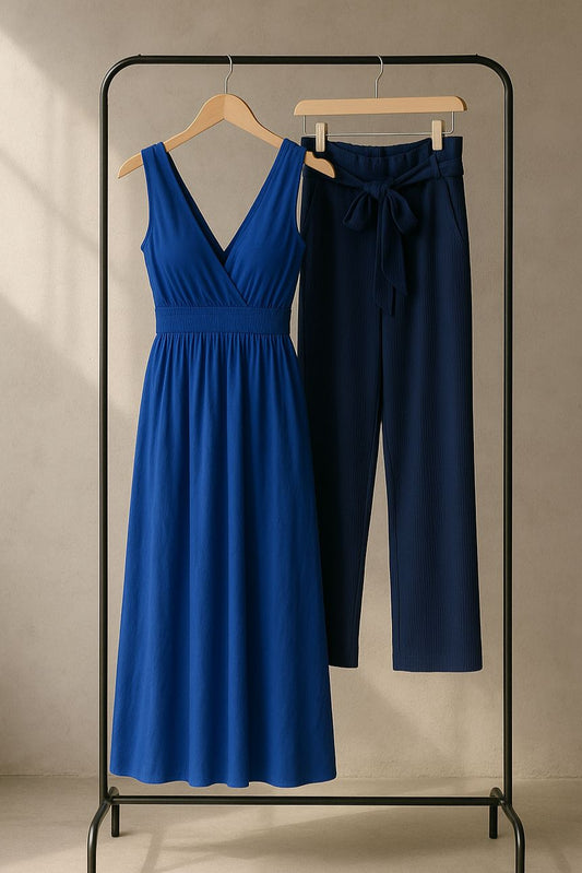 Vestido y pantalón largo