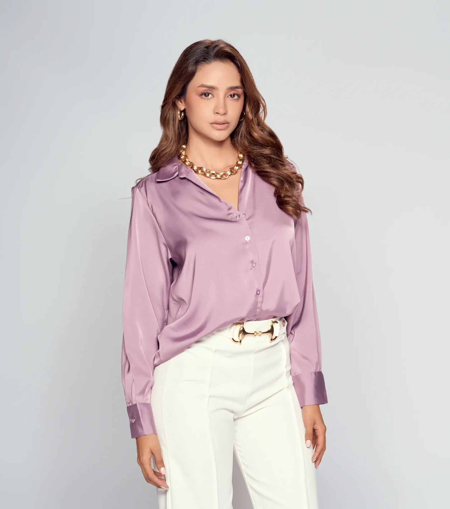 Blusa satinada