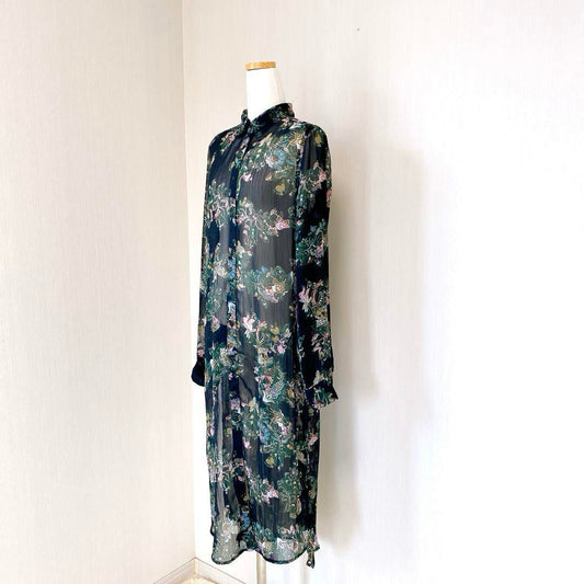 Vestido semi transparente Zara