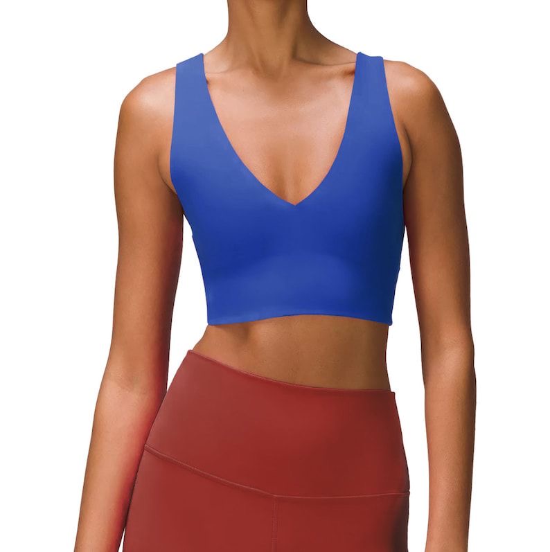 Crop top deportivo azul