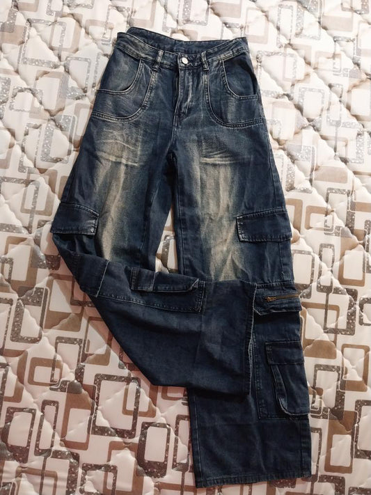 Pantalón cargo denim vintage unisex