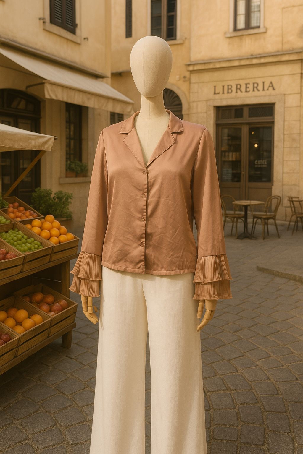 Blusa de satén Mocha