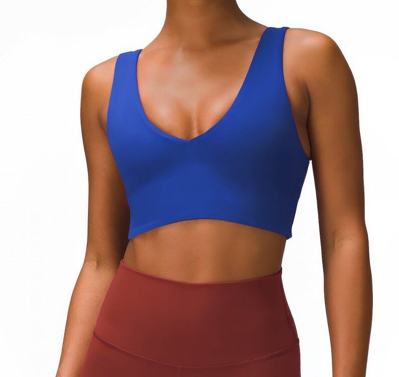 Crop top deportivo azul