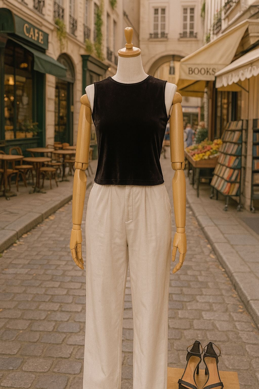 Blusa sin mangas slim ajustado