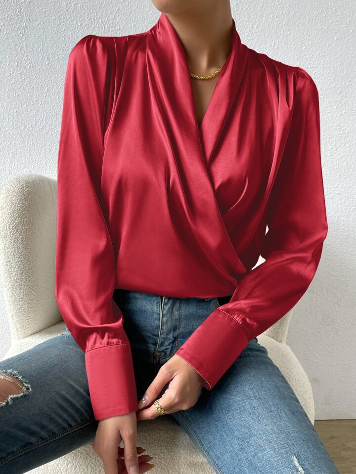 Blusa satinada