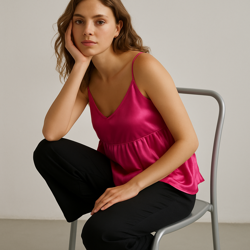 Blusa satinada
