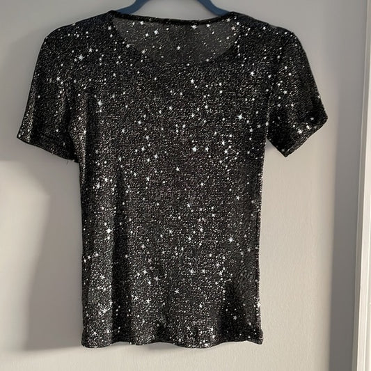 Blusa traslúcida de estrellas