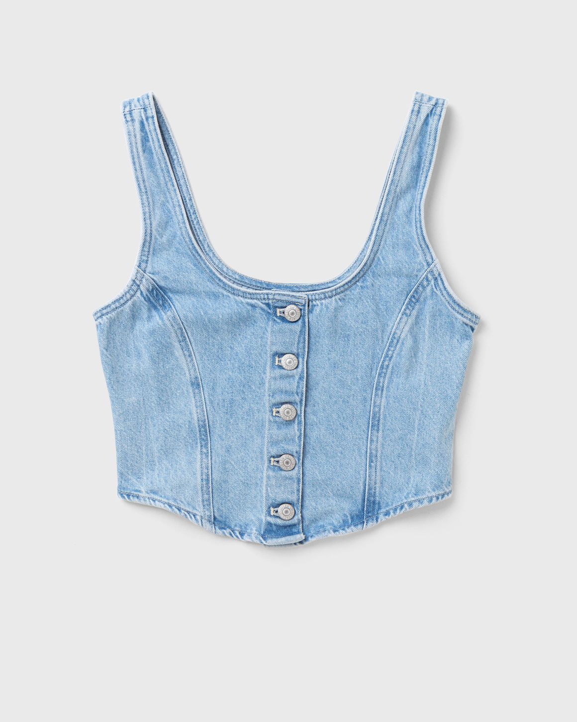 Top Corset Denim – Estilo con carácter 🖤👖