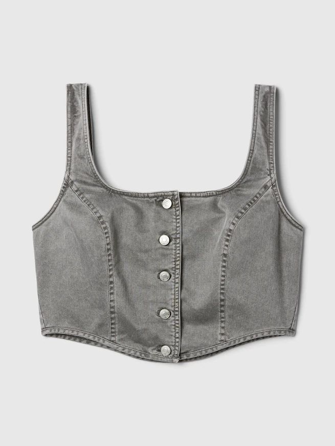 Top Corset Denim – Estilo con carácter 🖤👖