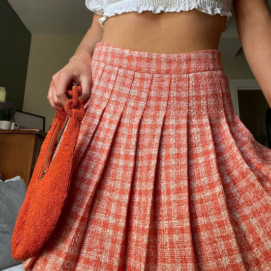 Falda Tweed Coral – Sofisticación con textura 🔥🎀