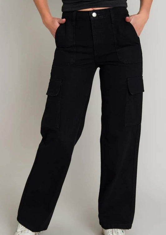 Cargo Denim Black – Estilo urbano con actitud ⚡🖤