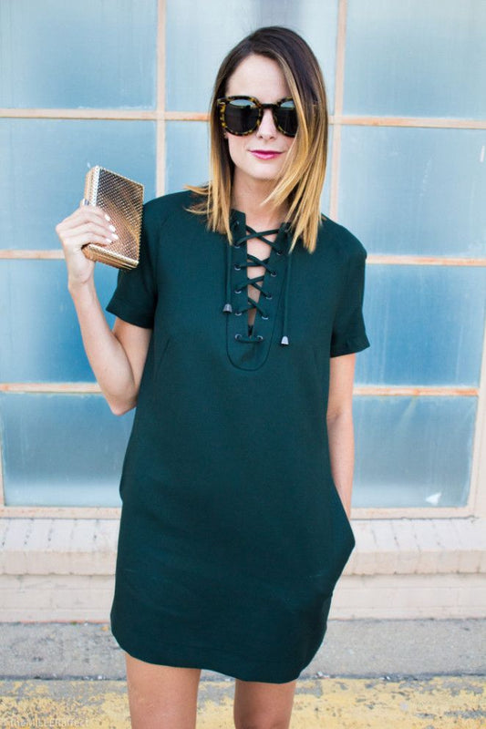 Vestido Urban Chic Verde Esmeralda – Sofisticación casual en cada paso 💚✨