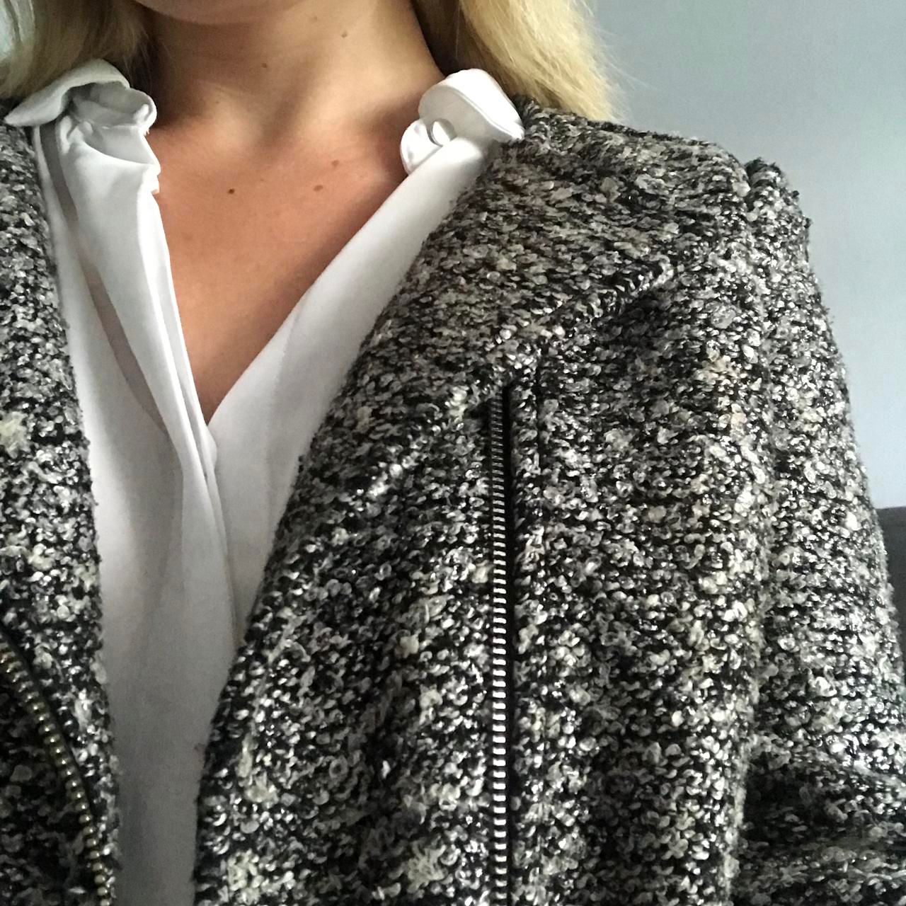 Chaqueta Texturizada en Blanco & Negro de H&M 🖤🤍